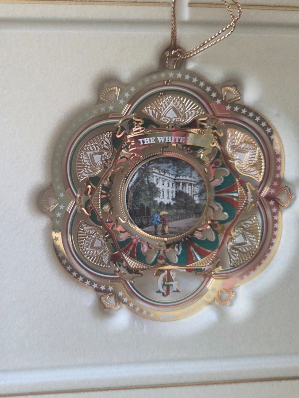 Set of 2 White House Association Ornaments 2005 2006